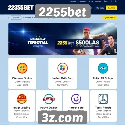 Análise das funcionalidades do site 2255bet