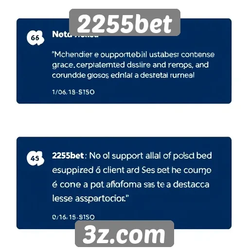 Feedback de usuários sobre o suporte ao cliente no 2255bet